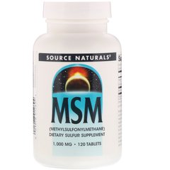 МСМ з вітаміном C Source Naturals (MSM) 1000 мг 120 таблеток