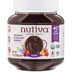 Органічний арахісовий спред, темний, Nutiva, 13 унції (369 г)