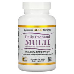 Мультивітаміни для вагітних і матерів-годувальниць комплекс California Gold Nutrition (Daily Prenatal Multi for Pregnant & Nursing Mothers)