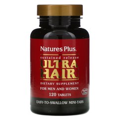 Ультра Волосся, стійке вивільнення для чоловіків і жінок, Nature's Plus, 120 таблеток