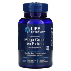 Зелений чай екстракт мега без кофеїну Life Extension (Green Tea) 725 мг 100 капсул