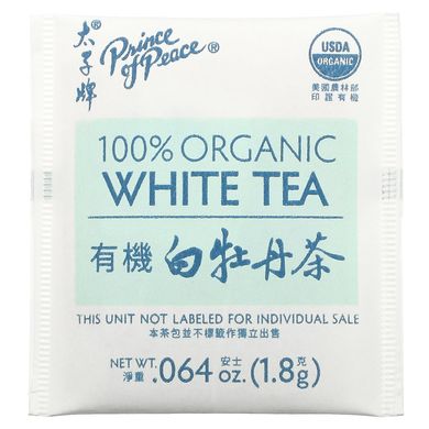 100% органический белый чай, Prince of Peace, 100 маленьких пакетиков, 1.8 г шт. купить в Киеве и Украине