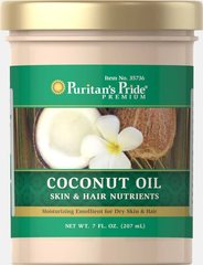 Кокосова олія для шкіри і волосся, Coconut Oil for Skin,Hair, Puritan's Pride, 207 мл