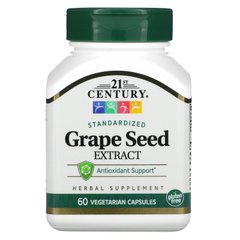 Екстракт виноградних кісточок 21st Century (Grape Seed) 60 капсул