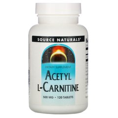Ацетил карнитин Source Naturals (Acetyl L-Carnitine) 500 мг 120 таблеток купить в Киеве и Украине