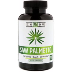 Saw Palmetto, комплекс здоров'я простати, Zhou Nutrition, 100 капсул