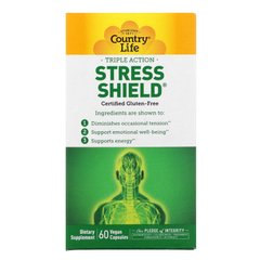 Антистресовий енергетичний комплекс Country Life (Stress Shield) 60 капсул