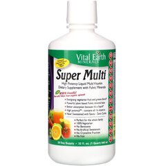 Супер мультивітаміни природний смак маракуї і танжерина, Vital Earth Minerals, 32 рі унц (946 мл)