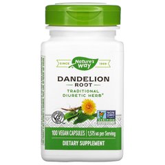 Корінь кульбаби, Dandelion, Nature's Way, 525 мг, 100 вегетаріанських капсул