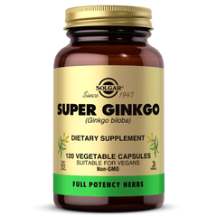 Гінкго білоба Solgar (Super Ginkgo) 120 рослинних капсул