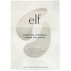 Вугільні гідрогелеві маски для зон під очима, E.L.F., 3 набори одноразових масок