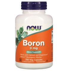 Бор Now Foods (Boron) 3 мг 250 капсул купить в Киеве и Украине