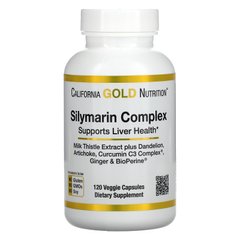Комплекс для здоров'я печінки силімарин California Gold Nutrition (Silymarin Complex Liver Health) 300 мг 120 вегакапсул