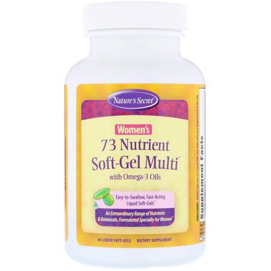 73 Nutrient Soft-Gel Multi для женщин, с маслами омега-3, Nature's Secret, 60 желатиновых капсул с жидким содержимым купить в Киеве и Украине