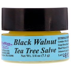 Мазь з чорного горіха і чайного дерева, WiseWays Herbals, LLC, 1/4 унції (7,1 г)