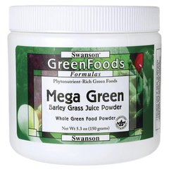 Мега Грін (порошок з ячмінної трави), Mega Green (Barley Grass Powder), Swanson, 150 г