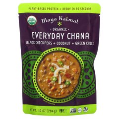 Maya Kaimal, Organic Everyday Chana, чорний нут + кокос + зелений перець чилі, 10 унцій (284 г)
