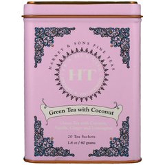 Зелений чай з тайським смаком, Green Tea with Thai Flavors, Harney & Sons, 20 чайних пакетиків, 1,4 унції (40 г)