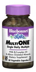 Мультивітаміни із залізом Bluebonnet Nutrition (MultiONE) 30 гелевих капсул