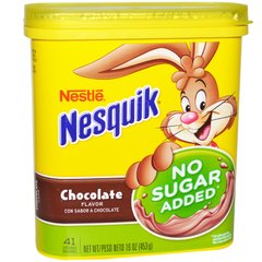 Nestle, зі смаком шоколаду, без додавання цукру, Nesquik, 16 унцій (453 г)