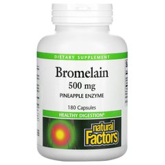 Бромелаїн, Natural Factors, 500 мг, 180 капсул