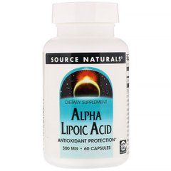 Альфа-ліпоєва кислота Source Naturals (Alpha Lipoic Acid) 300 мг 60 капсул