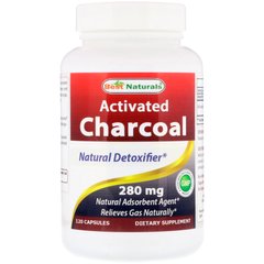 Активоване вугілля Best Naturals (Activated Charcoal) 280 мг 120 капсул