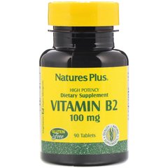 Рибофлавін вітамін B2 Nature's Plus (Riboflavin Vitamin B2) 100 мг 90 таблеток