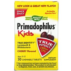 Прімадофілус, для дітей, вишня, Nature's Way, 30 жувальних таблеток