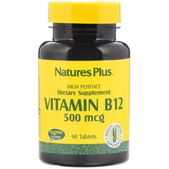 Вітамін B12 Nature's Plus (Vitamin B12) 500 мкг 90 таблеток