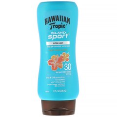 Високоефективний сонцезахисний засіб Island Sport з SPF 30, легкий тропічний аромат, Hawaiian Tropic, 236 мл