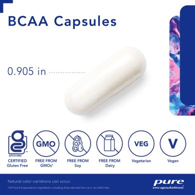 Комплекс аминокислот Pure Encapsulations (BCAA) 1200 мг 90 капсул купить в Киеве и Украине