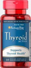 Действие щитовидной железы, Thyroid Action, Puritan's Pride, 60 капсул купить в Киеве и Украине