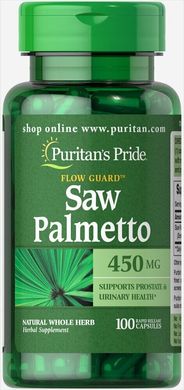 Со Пальметто Puritan's Pride (Saw Palmetto) 450 мг 100 капсул