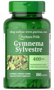 Джимнема Сильвестре, Gymnema Sylvestre, Puritan's Pride, 400 мг, 180 таблеток купить в Киеве и Украине