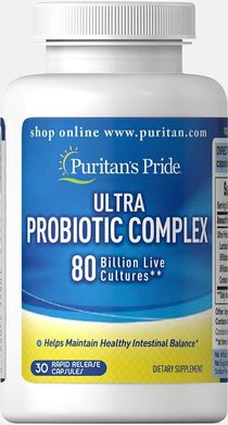 Ультра пробіотичний комплекс, Ultra Probiotic Complex, Puritan's Pride, 80 Billion, 30 капсул