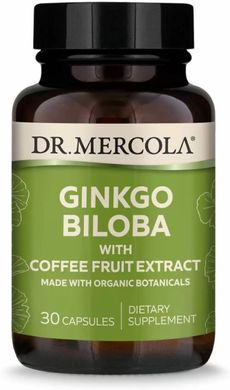 Гинкго билоба с экстрактом плодов кофе Dr. Mercola (Ginkgo Biloba) 30 капсул купить в Киеве и Украине