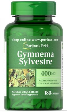 Джімнема Сильвестра, Gymnema Sylvestre, Puritan's Pride, 400 мг, 180 таблеток