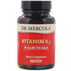 Витамин К2 Dr. Mercola (Vitamin K2) 180 мкг 30 капсул купить в Киеве и Украине