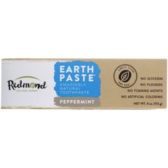 Паста Earthpaste, Дивовижна натуральна зубна паста зі смаком перцевої м'яти, Redmond Trading Company, 4 унції (113 г)