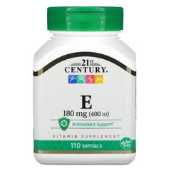 Вітамін E 21st Century (Vitamin E) 180 мг 400 МО 110 м'яких таблеток