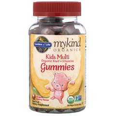Мультивітаміни для дітей Garden of Life (Kids Multi MyKind Organics) 120 жувальних цукерок зі смаком вишні
