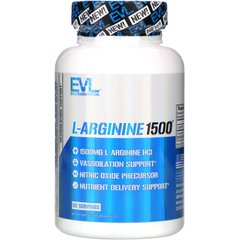 L-Аргінін, L-Arginine 1500, EVLution Nutrition, 100 капсул