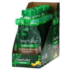 Beech-Nut, Naturals, Stage 2, банан, чорниця та авокадо, 6 пакетиків по 3,5 унції (99 г) кожен