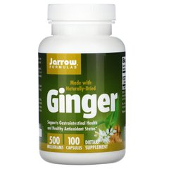Корень имбиря Jarrow Formulas (Ginger) 500 мг 100 капсул купить в Киеве и Украине