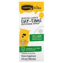 Підтримка імунітету для дітей, Comvita для дітей, заспокійливий сироп для прийому днем, мед манука UMF 10+, апельсиновий смак, Comvita, 118 мл