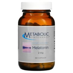 Метаболічне обслуговування, мелатонін, 2 мг, 180 капсул