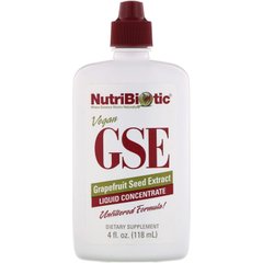 GSE екстракт зерен грейпфрута, рідкий концентрат, NutriBiotic, 4 рідких унцій (118 мл)