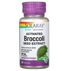 Активированный экстракт семян брокколи, Activated Broccoli Seed Extract, Solaray, 30 растительных капсул купить в Киеве и Украине