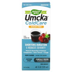 Umcka - ліки від застуди, заспокійливий сироп, без цукру, виноградний смак, Nature's Way, 4 унції (120 мл)